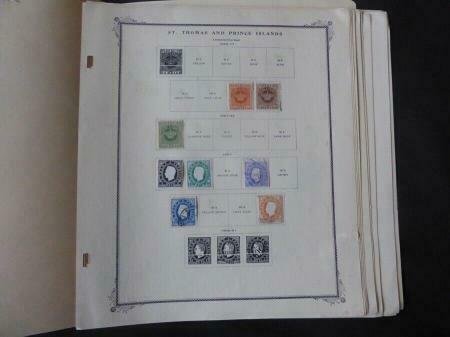 St Thomas and Prince Stamp Collection 1869-1965 on Scott Specialty Album Pages