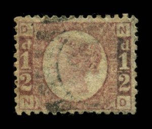 Great Britain Scott #58 Plate #13 Used  4 Clear Margins