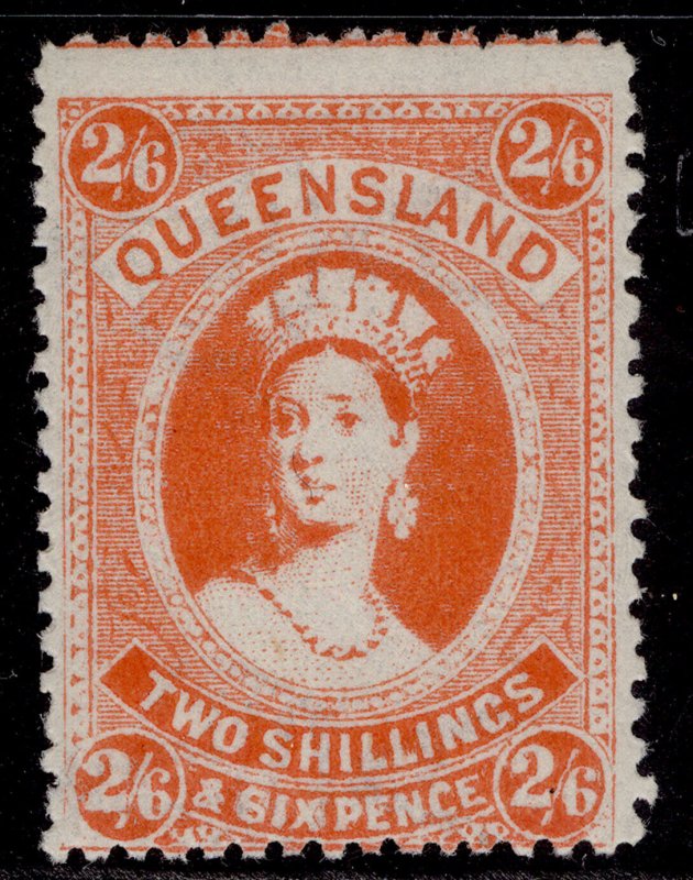 AUSTRALIA - Queensland QV SG309a, 2s 6d dull orange, M MINT. Cat £80.