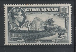 Gibraltar 1938 2d grey, perf 14, sg124, fine mint