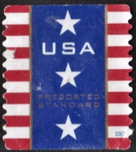 SC#4157 (10¢) Patriotic Banner Coil Single (2007) Used