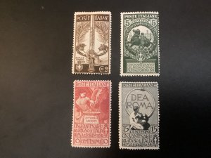 ITALY stamps Scott #119-22 UNUSED Hinged FINE  cat.  $110.00