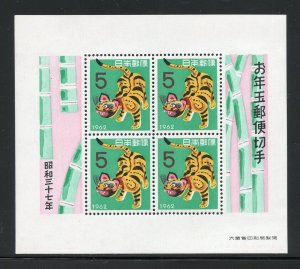 JAPAN SCOTT #740a NEW YEAR SOUVENIR SHEET MINT NEVER HINGED-SCOTT $9.00