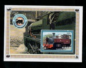 Bequia 2004 - Steam Trains - Souvenir Stamp Sheet - Scott #348 - MNH