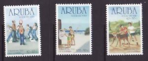 Aruba-Sc#B64-6- id5-unused NH semi-postal set-Volunteers year-2001-