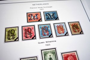 COLOR PRINTED NETHERLANDS [CLASS.] 1852-1947 STAMP ALBUM PAGES (38 ill. pages)