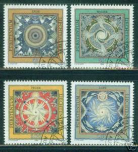 LIECHTENSTEIN Scott 1039-42 Used CTO Four Elements set