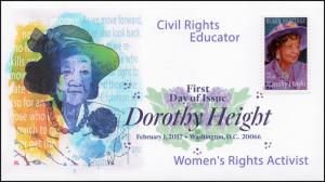 17-017, 2017, Dorothy Height, Black Heritage, Activist, FDC, DCP