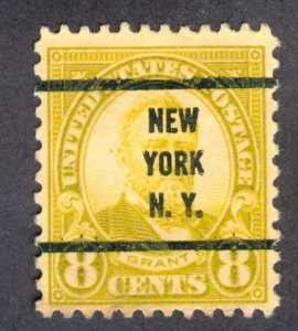 US Scott 640 Used NH F Precancel New York N.Y.