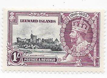 Leeward Islands #99  1sh Silver Jubilee MNH) CV $26.50