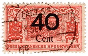 (I.B) Netherlands Railway (Spoorwegen) : Parcel Stamp 40c