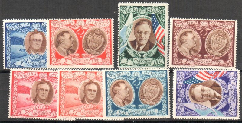 San Marino Scott #C51A - #C51H Complete Set of 8 Mint never Hinged