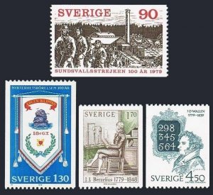 Sweden 1291-1294,MNH.Mi 1071-1074. Events 1979.Jacob Berzelius,Johan Olof Wallin