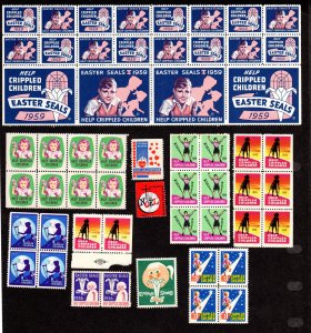 US, EASTER SEALS,. Misc Lot.  Lot 230734-19