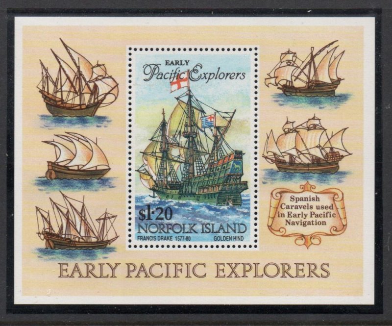 Norfolk Island Sc 562 1994 Explorers Ships stamp sheet mint NH