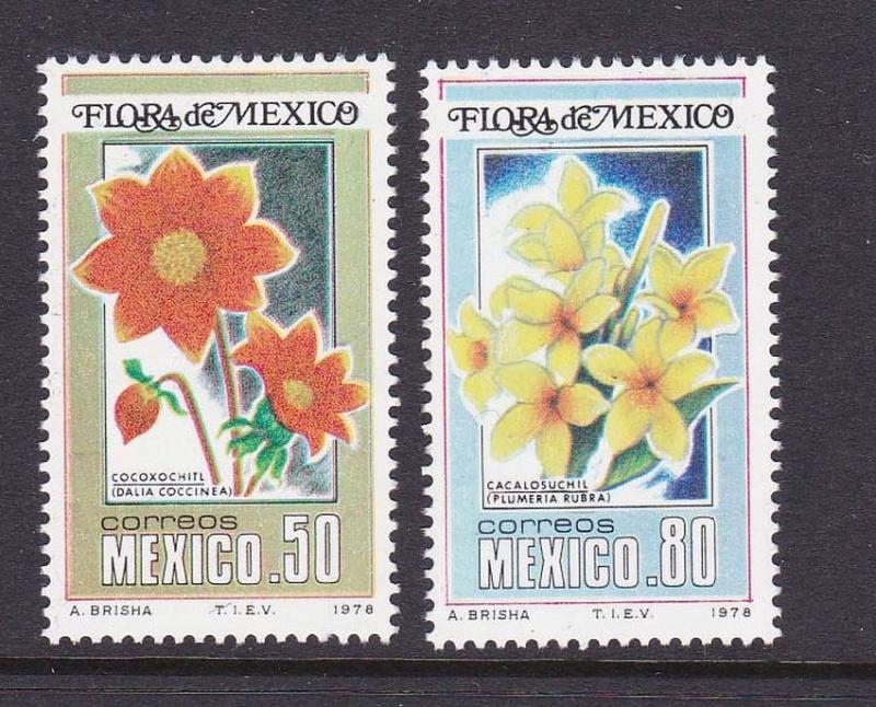 Mexico 1978 Flower Sc 1163-1164 MNH OurRef.#z0204