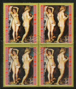 Equatorial Guinea 1972 Rubens Paintings Nude Art BLK/4 Cancelled # 6184b