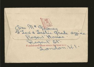 Great Britain 296 on 1954 Red Star Line Posted at Sea Cover Southhampton to USA