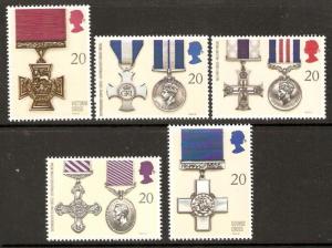 GB SG1517/21 1990 GALLANTRY MNH 