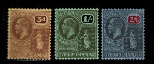 Virgin Islands  Scott 49-51 MH* short set 3/4