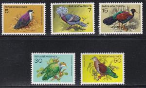 Papua New Guinea # 465-469, Protected Birds,  NH, 1/2 Cat