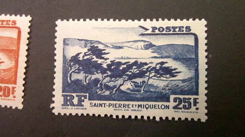 St. Pierre and Miquelon 1947 Definitive Scott# 324-342 Mint CPL VF-XF Lt. Hinge