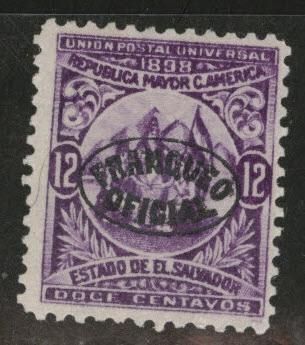 El Salvador Scott o134 MNG 1898 official WMK 117