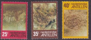 Netherlands Antilles # 391-393, Indian Petroglyphs, NH, 1/2 Cat.