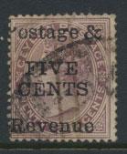 Ceylon  SG 182 Used Opt Surcharge  