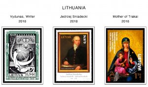 COLOR PRINTED LITHUANIA 1990-2019 STAMP ALBUM PAGES (103 illustrated pages)