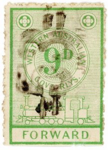 (I.B) Australia - Western Australia Railways : Parcels 9d (1907)