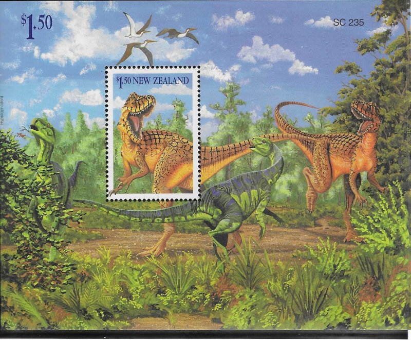 New Zealand #1184a $1.50 Carnosaur S/S  (MNH) CV $2.00