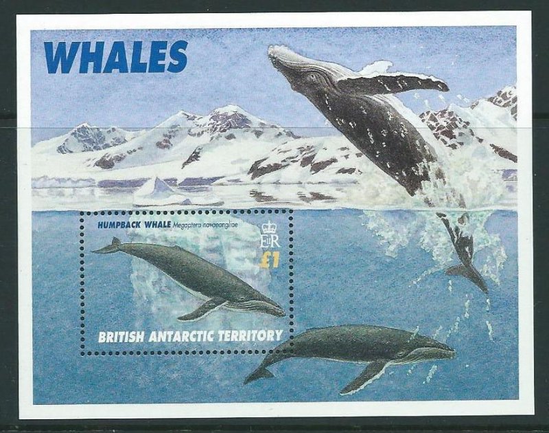 BRITISH ANTARCTIC TERR. SGMS269 1996 WHALES MNH