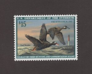 RW63 - Federal Duck Stamp. Single. MNH. OG.  #02 RW63