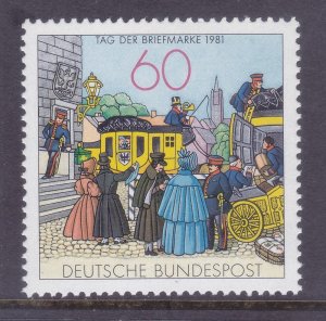 Germany 1361 MNH 1981 People by Mail Coach - Stamp Day Issue