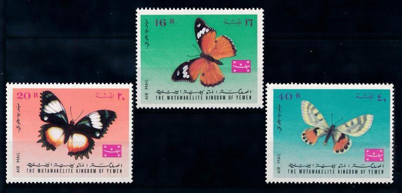 [70288] Yemen Kingdom 1968 Butterflies Airmail Stamps  MNH