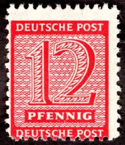 1945, Germany, 12pf, MNH, Mi 123X (perf 10¾)