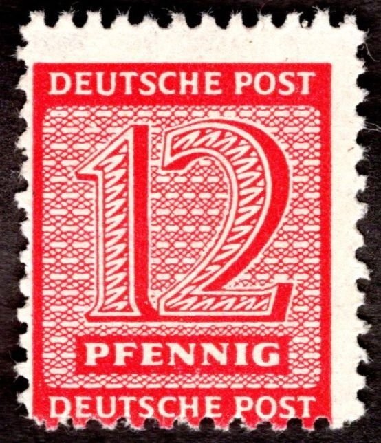 1945, Germany, 12pf, MNH, Mi 123X (perf 10¾)