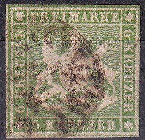 Wurttemberg #10 F-VF  Used  CV $65.00 (Z9457)