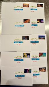 US # 5855-5864 Carnival Nights set of 10 FDC's Digital Color Postmark (D...