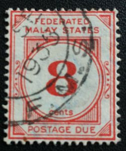 Malaya 1924-26 Federated Malay States FMS 8c USED SG#D4w M3932