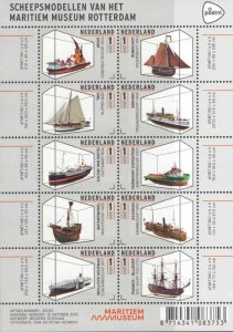 Netherlands 2015 Ship models of the Maritime Museum in Rotterdam sheetlet MNH