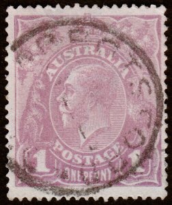 Australia Scott 22a, Red Violet, Die I, Perf. 14 (1914) Used F-VF M