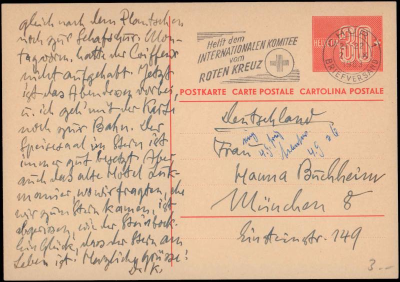 Switzerland, Government Postal Card, Red Cross