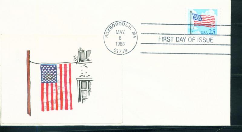 US Sc# 2285A FDC Flag Clouds Old Glory Color Cachet 4