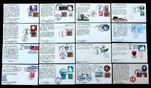 US Stamp Collection 16 Ohio Covers Signed by 15  Different Postmasters