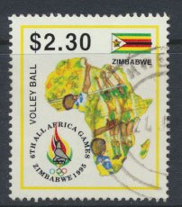 Zimbabwe SG 913  SC# 745 Used  1995 Africa Games  see detail and scan