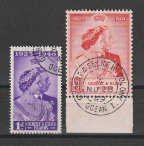 GILBERT & ELLICE 1949 SG 57/8 USED Cat £26.50