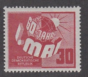 Germany - DDR # 53, Labor Day 60th Anniversary, Mint Hinged, 1/3 Cat.