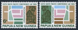 Papua New Guinea 204-205 two sets, MNH. Mi 78-79. Urbanized Community 1965.